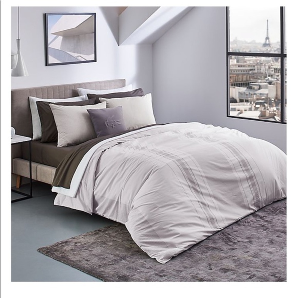 Lacoste Anglet 3PC Reversible Duvet Cover Set
